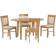 SECONIQUE Oxford Extending Natural Oak/Mink Dining Set 80x105cm 5pcs