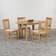 SECONIQUE Oxford Extending Natural Oak/Mink Dining Set 80x105cm 5pcs
