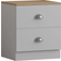 Fwstyle Esher Matt White/Oak Bedside Table 39x40cm