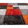 KM Home London Square Rød, Orange 133x190cm