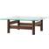 Audo Copenhagen Brasilia 100x100 cm Dark Stained Oak-Clear Glass - Brun Soffbord