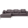 Beliani Oslo Right-Hand Brown Sofa 270cm 4 Seater