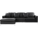 Beliani Oslo Right-Hand Black Sofa 270cm 4 Seater