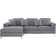 Beliani Oslo Right-Hand Light Grey Sofa 270cm 4 Seater