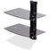 StarTech Dual Floating AV Black Wall Shelf