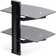 StarTech Dual Floating AV Black Wall Shelf