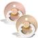 Bibs Colour Glow Pacifier Latex Round Size 2 2-pack Blush/Vanilla