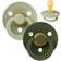 Bibs Colour Pacifier Latex Round Size 2 2-pack Sage/Hunter Green