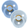 Bibs Colour Pacifier Latex Round Size 2 2-pack Sky Blue/Baby Blue