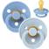 Bibs Colour Pacifier Latex Round Size 2 2-pack Sky Blue/Baby Blue