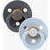 Bibs Colour Pacifier Latex Round Size 2 2-pack Iron/Baby Blue