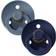 Bibs Colour Pacifier Latex Round Size 2 2-pack Deep Space/Petrol