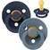 Bibs Colour Pacifier Latex Round Size 2 2-pack Deep Space/Petrol