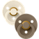 Bibs Colour Pacifier Latex Round Size 2 2-pack Dark Oak/Ivory