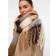 Vero Moda Soft Boucle Scarf - Cream Fossil Charcoal Check - White