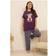 Yours Curve Wide Leg Pyjama Set - Purple