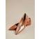 Faux Leather Pointed Toe Ballet Flats - Brown