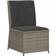 vidaXL Garden with Cushion Grey Poly Rattan Outdoor Sofa