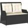 vidaXL with Cushion Black Poly Rattan Garden Bench