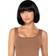 Leg Avenue Brunette Short Natural Wig With Fringe