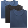 Lululemon Organic Cotton Classic-Fit T-Shirt 3er-Pack - Black/Blue/Blue Twill