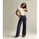 New Look Adalae High Waisted Wide Leg Jeans - Navy