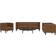 vidaXL Soffgrupp Chesterfield Delar Brun Konstmocka Soffa 3-sits