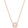 Michael Kors Fulton Pavé Logo Charm Necklace - Rose Gold/Transparent