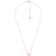 Michael Kors Pavé Logo Charm Necklace - Rose Gold