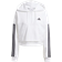 adidas Women Essentials 3 Stripes French Terry Quarter Zip Hoodie - White/Black