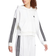 adidas Women Essentials 3 Stripes French Terry Quarter Zip Hoodie - White/Black