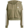 adidas Women Essentials 3 Stripes French Terry Quarter Zip Hoodie - Olive Strata/White