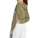 adidas Women Essentials 3 Stripes French Terry Quarter Zip Hoodie - Olive Strata/White
