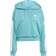 adidas Women Essentials 3 Stripes French Terry Quarter Zip Hoodie - Powder Teal/White