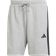 adidas Essential 3-Stripes French Terry Shorts - Medium Grey Heather/Black
