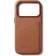 Mujjo iPhone 17 Pro Läder Plånboksfodral Tan