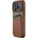 Mujjo iPhone 17 Pro Läder Plånboksfodral Tan