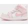 Jordan 1 Mid Girls Toddler Trainers - White Pink