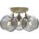 Belid Gloria Brass/Smoked Ceiling Flush Light