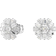 Swarovski Idyllia Snowflake Stud Earrings - Silver/Transparent