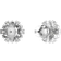 Swarovski Idyllia Snowflake Stud Earrings - Silver/Transparent