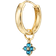 Mejuri Single Cluster Hoop Charm - Gold/Topaz