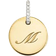 Mejuri Disc Pavé Engravable Charm - Gold/Diamonds