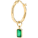 Mejuri Single Emerald Cut Hoop Charm - Gold/Onyx
