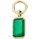 Mejuri Single Emerald Cut Hoop Charm - Gold/Onyx