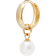Mejuri Single Hoop Charm - Gold/Pearl