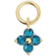 Mejuri Single Cluster Hoop Charm - Gold/Topaz