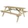 Rowlinson Traditional 8 Seater Picnic Table 1.8m Brown