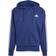 adidas Men Essentials 3-Stripes French Terry Full-Zip Hoodie - Dark Blue/White