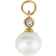 Mejuri Hoop Charm - Gold/Pearl/Topaz